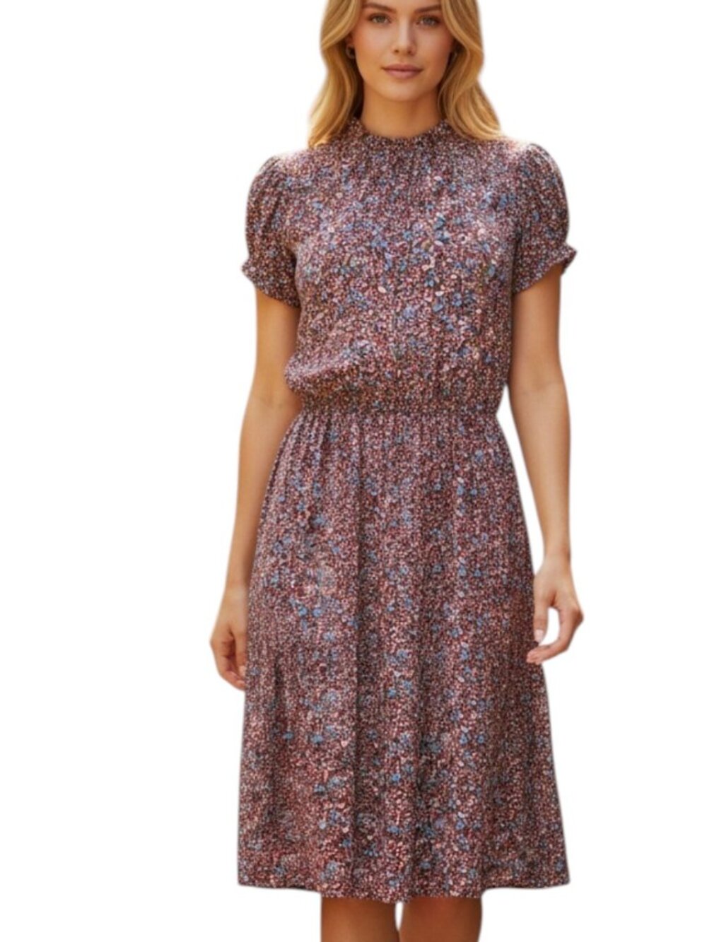 Kirundo Women's XXL Red Floral Short Sleeve Dress NWT